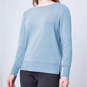 Mondetta Women's Long Sleeve Brushed Tunic, Ashley Blue, Small
